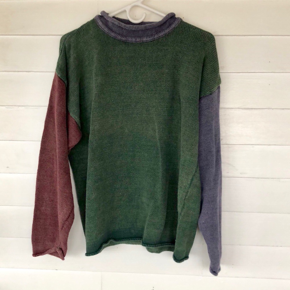 Kiyo Green Multicolor Sweater